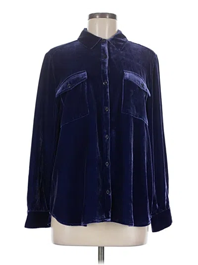 Pre-owned Sundance Long Sleeve Blouse In Blue