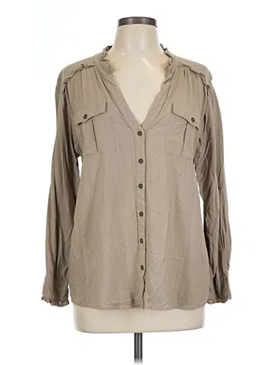 Pre-owned Sundance Long Sleeve Blouse In Brown