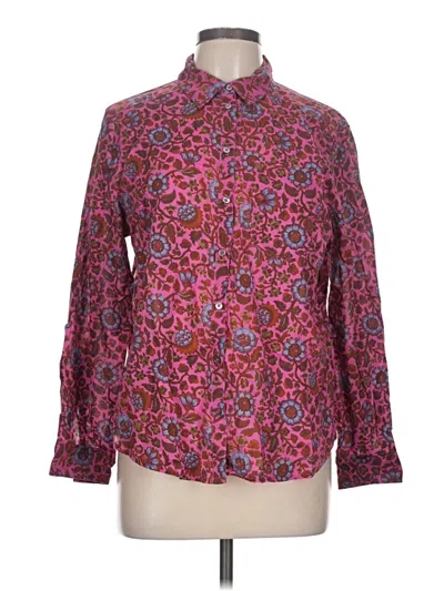 Pre-owned Sundance Long Sleeve Blouse In Burgundy
