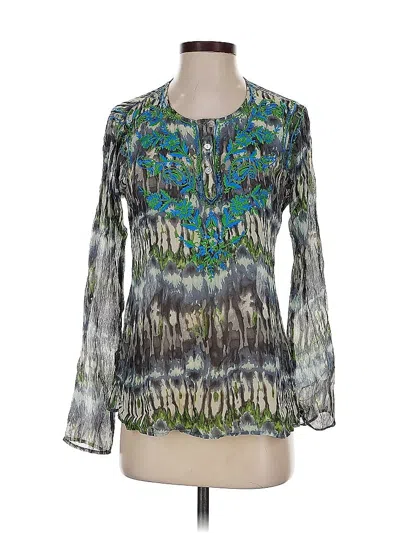 Pre-owned Sundance Long Sleeve Blouse In Gray