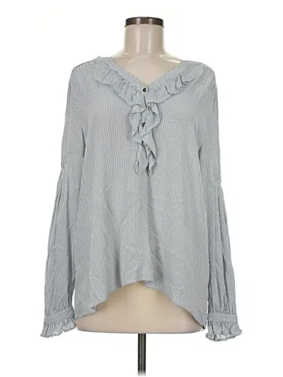 Pre-owned Sundance Long Sleeve Blouse In Gray