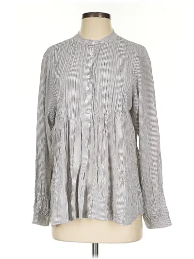 Pre-owned Sundance Long Sleeve Blouse In Gray