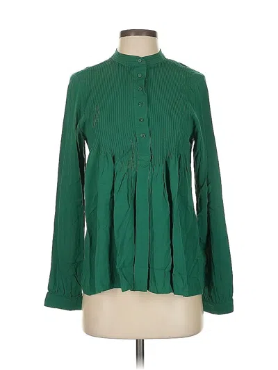Pre-owned Sundance Long Sleeve Blouse In Green