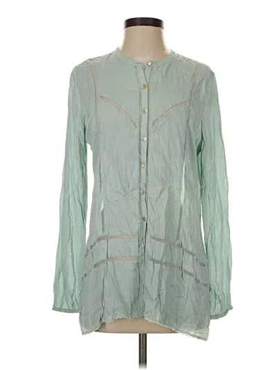 Pre-owned Sundance Long Sleeve Blouse In Green