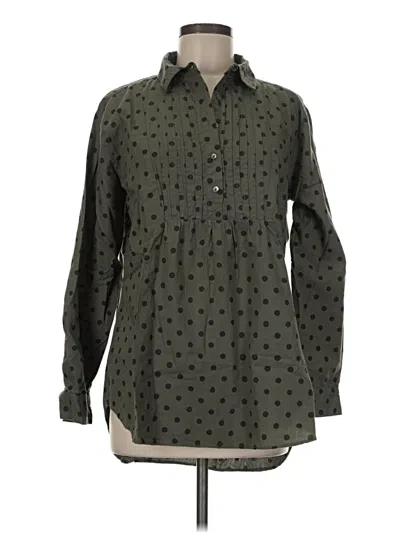 Pre-owned Sundance Long Sleeve Blouse In Green