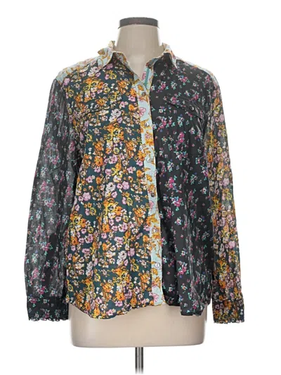 Pre-owned Sundance Long Sleeve Blouse In Green
