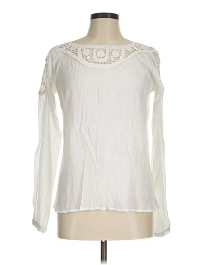 Pre-owned Sundance Long Sleeve Blouse In Ivory