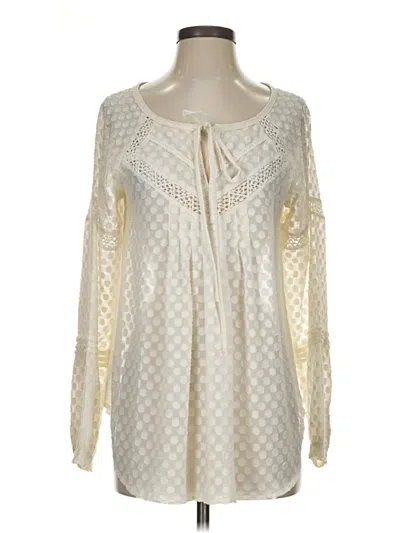 Pre-owned Sundance Long Sleeve Blouse In Ivory