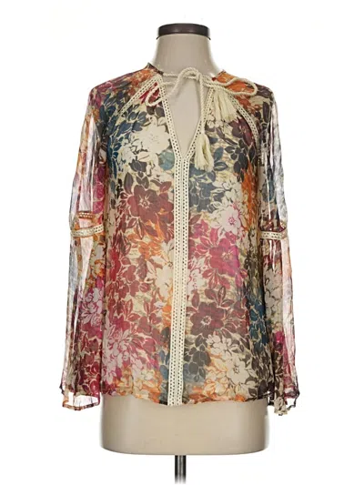 Pre-owned Sundance Long Sleeve Blouse In Ivory