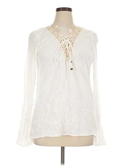 Pre-owned Sundance Long Sleeve Blouse In Ivory