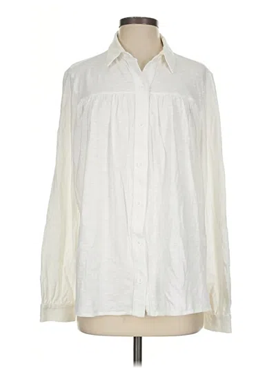 Pre-owned Sundance Long Sleeve Blouse In Ivory