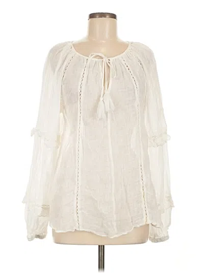 Pre-owned Sundance Long Sleeve Blouse In Ivory