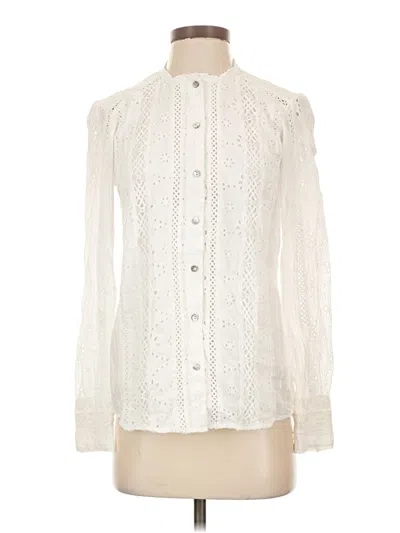 Pre-owned Sundance Long Sleeve Blouse In Ivory
