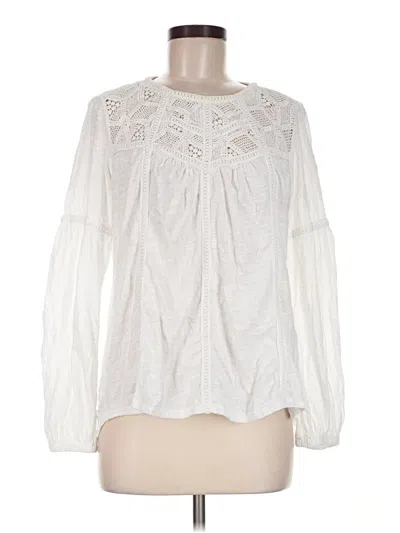 Pre-owned Sundance Long Sleeve Blouse In Ivory