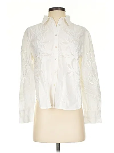 Pre-owned Sundance Long Sleeve Blouse In Ivory