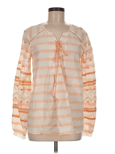 Pre-owned Sundance Long Sleeve Blouse In Orange