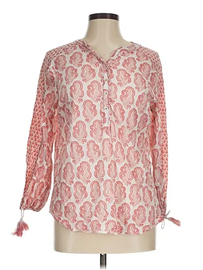 Pre-owned Sundance Long Sleeve Blouse In Pink