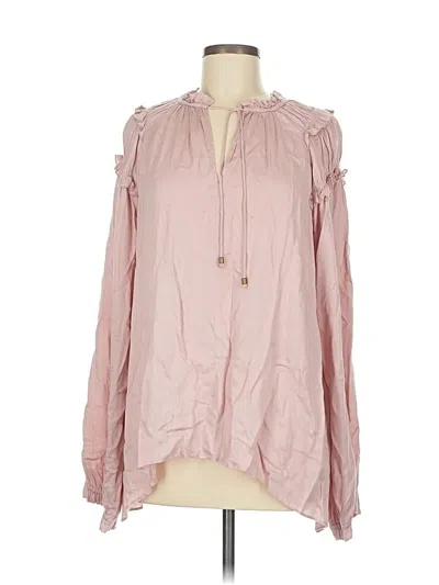 Pre-owned Sundance Long Sleeve Blouse In Pink