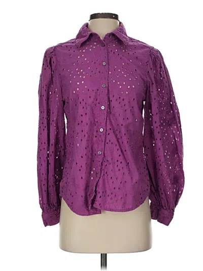 Pre-owned Sundance Long Sleeve Blouse In Purple