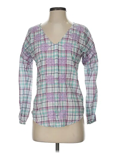 Pre-owned Sundance Long Sleeve Blouse In Purple