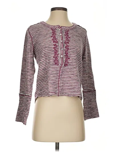 Pre-owned Sundance Long Sleeve Blouse In Purple