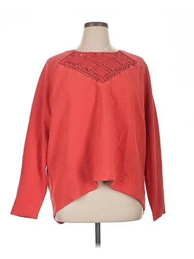 Pre-owned Sundance Long Sleeve Blouse In Red