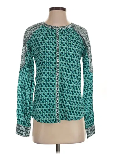 Pre-owned Sundance Long Sleeve Blouse In Teal
