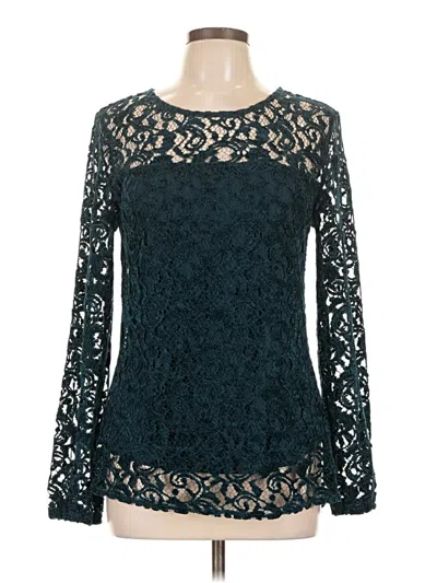 Pre-owned Sundance Long Sleeve Blouse In Teal