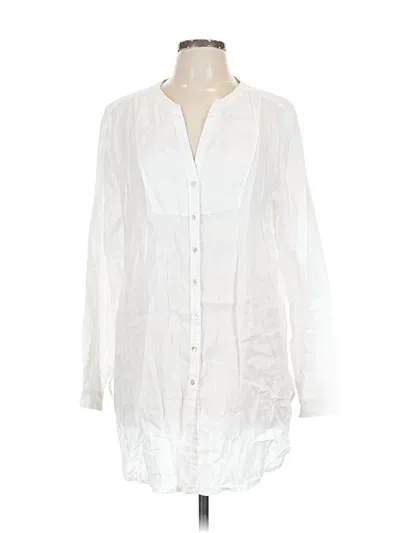 Pre-owned Sundance Long Sleeve Blouse In White
