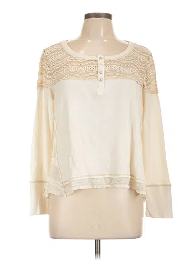 Pre-owned Sundance Long Sleeve Blouse In White