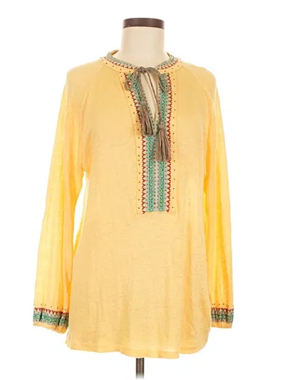 Pre-owned Sundance Long Sleeve Blouse In Yellow