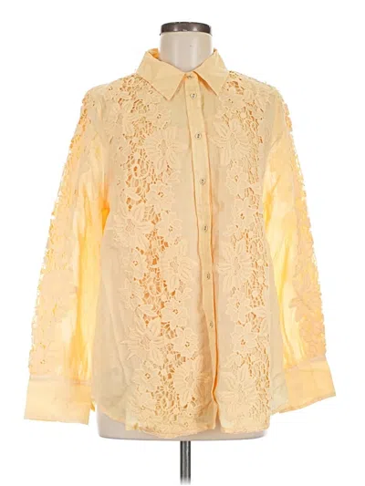 Pre-owned Sundance Long Sleeve Blouse In Yellow