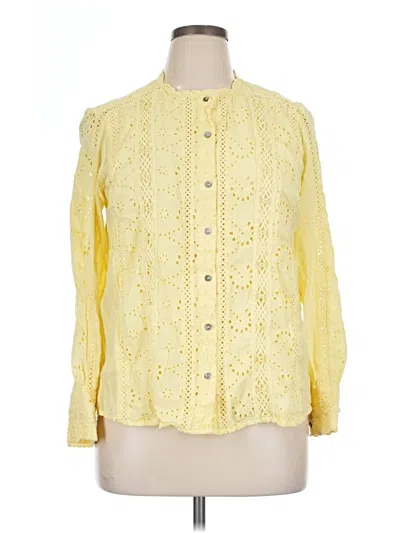 Pre-owned Sundance Long Sleeve Blouse In Yellow