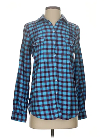 Pre-owned Sundance Long Sleeve Button Down Shirt In Blue