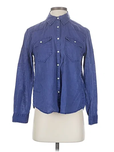 Pre-owned Sundance Long Sleeve Button Down Shirt In Blue