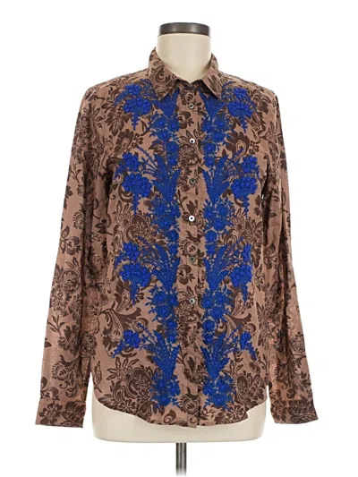 Pre-owned Sundance Long Sleeve Button Down Shirt In Brown