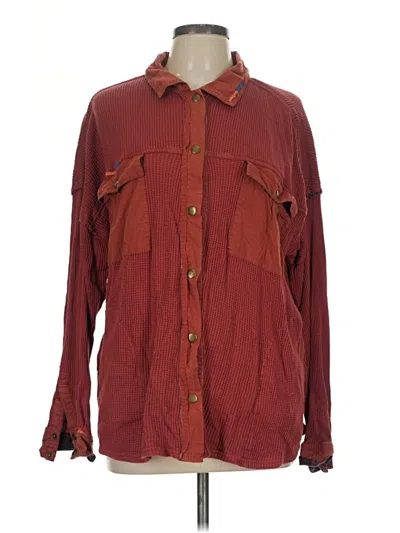 Pre-owned Sundance Long Sleeve Button Down Shirt In Burgundy