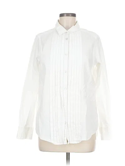 Pre-owned Sundance Long Sleeve Button Down Shirt In White