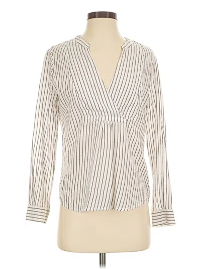 Pre-owned Sundance Long Sleeve Henley Shirt In Ivory
