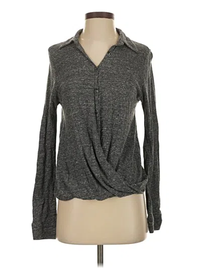 Pre-owned Sundance Long Sleeve Polo Shirt In Gray