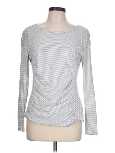 Pre-owned Sundance Long Sleeve Top Gray Scoop Neck Tops