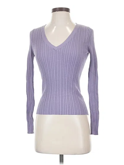 Pre-owned Sundance Long Sleeve Top Purple V-neck Tops