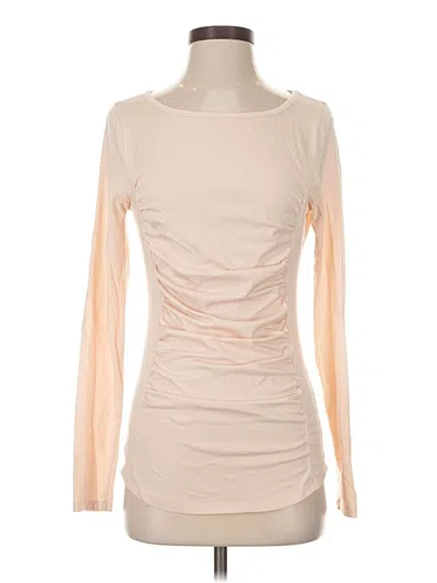 Pre-owned Sundance Long Sleeve Top Tan Boatneck Tops