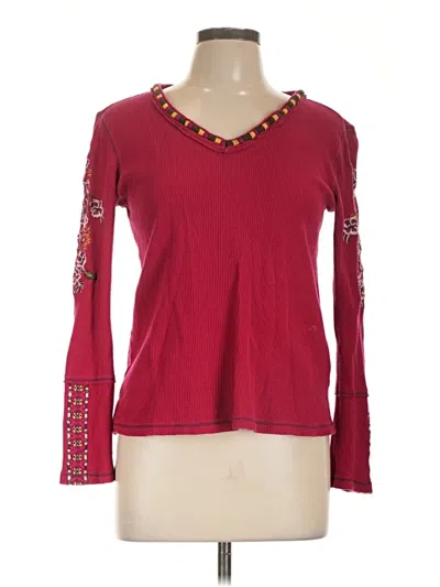 Pre-owned Sundance Long Sleeve T-shirt In Burgundy