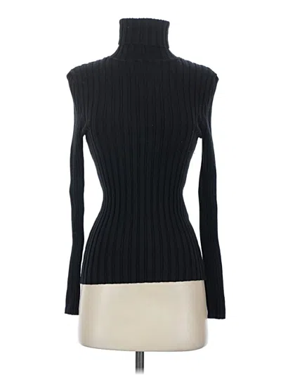 Pre-owned Sundance Long Sleeve Turtleneck In Black