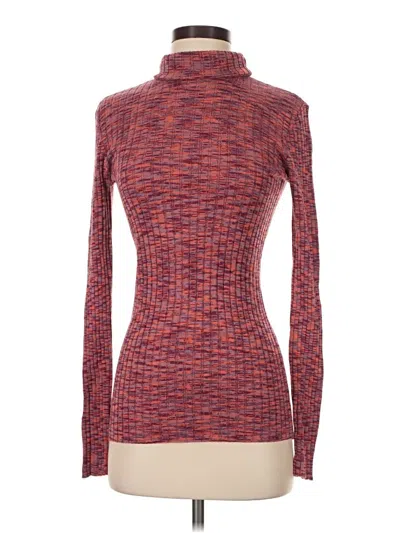 Pre-owned Sundance Long Sleeve Turtleneck In Red