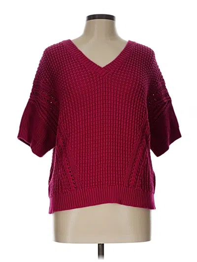Pre-owned Sundance Pullover Sweater In Burgundy