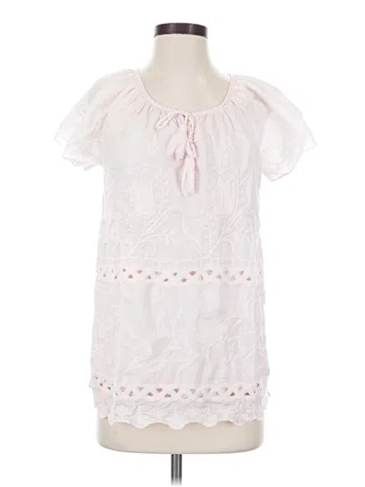 Pre-owned Sundance Short Sleeve Blouse In Pink