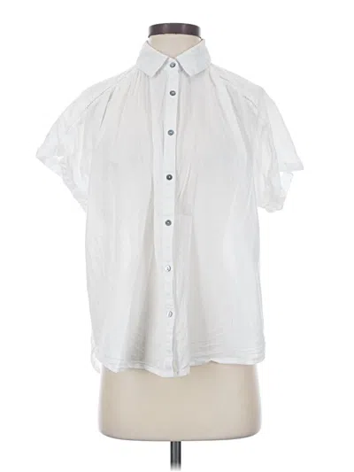 Pre-owned Sundance Short Sleeve Button Down Shirt In White