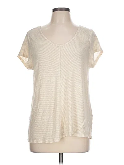 Pre-owned Sundance Short Sleeve Top Ivory V-neck Tops